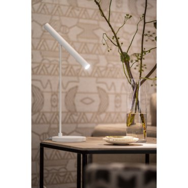 Artdelight Harper - Tischleuchte mit Bewegungsmelder - 14 x 14 x 52,5 cm - 6W dimmbare LED inkl - weiß