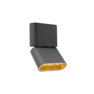 Maxlight Marvel - Deckenleuchte - 11 x 3,5 x 16 cm - 12W LED inkl - schwarz und gold