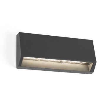 Faro Must - Wandleuchte - 15,8 x 3 x 7 cm - 3W LED inkl. - IP65 - dunkelgrau