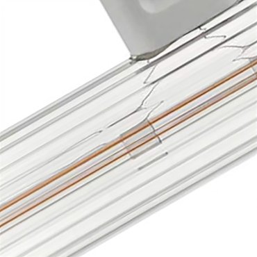Daylight Italia LED-Lampe - Linea Righe - Ø 3 x 50 cm - S14d - 7W dimmbar - 2700K - transparent