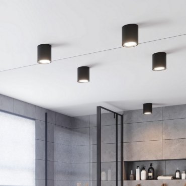 Nordlux Landon 14 - Aufbaustrahler - 12,5 x 14 cm - 3 Stufen Moodmaker Funktion - IP44 - 6,5W LED inkl. - schwarz