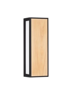 Nova Luce Astral - Außenwandleuchte - 8,6 x 25,8 x 9 cm - 10W LED inkl. - IP65 - dunkel anthrazit und holz