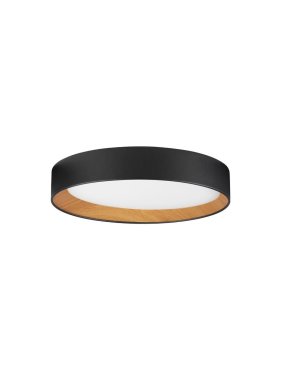 Nova Luce Stake - deckenleuchte - Ø 45 x 8 cm - 40W dimmbare LED inkl. - sand schwarz