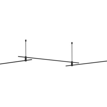 Nova Luce Cron - magnetische Röhrenstruktur - 300 x 35 cm - 100W LED inkl. - sand schwarz