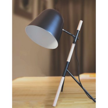Artdelight Sensa - Tischleuchte - 26 x 54 cm - schwarz und hellbraun