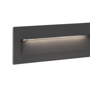 Faro Nat - Wandeinbauleuchte - 22,5 x 7,3 x 7,5 cm - 8W LED inkl. - IP65 - dunkelgrau