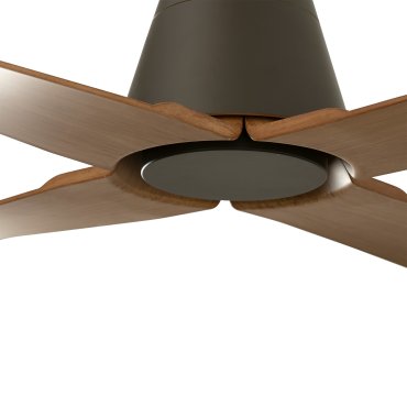 Faro Typhoon M - Deckenventilator mit Fernbedienung - Ø 127 cm - IP44 - braun und Ahorn