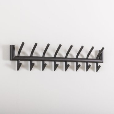 Vico Tubo - garderobe mit 16 haken - 90 x 10 x 34 cm - matt dunkelgrau