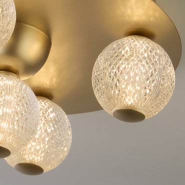 Searchlight Asteroid - Deckenleuchte - Ø 33 x 16 cm - 21W dimmbare LED inkl - gold