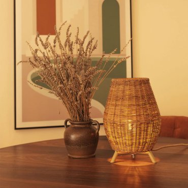 New Garden Saona - Tischleuchte - Ø 22,5 x 32,5 cm - Rattan