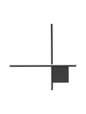 Nova Luce Cross - wandleuchte - 50 x 50 x 4 cm - 15W LED inkl. - Sand schwarz