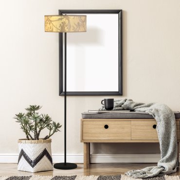 Searchlight Isla - Stehleuchte - Ø 40 x 160 cm - braun und schwarz