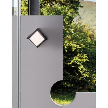 Nova Luce Max - Außenwandleuchte - 16 x 10 x 16 cm - 12W LED inkl. - IP65 - dunkelgrau