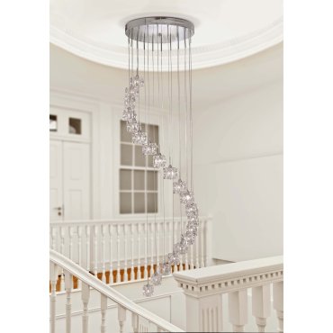 Searchlight Ice Cube - Pendelleuchte - Ø 45 x 300 cm - Chrom
