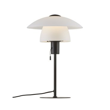 Nordlux Verona - Tischleuchte - Ø 27,5 x 40 cm - opalweiß und schwarz