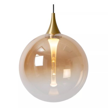 Lucide Gisela - Pendelleuchte - Ø 36 x 150 cm - 3 x 3,6W dimmbare LED inkl - bernsteinfarben