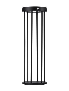 Nova Luce Aigo - solarbetriebener Gartenpfosten mit Sensor - Ø 16 x 50 cm - 2W LED inkl. - IP65 - dunkel anthrazit