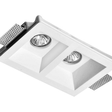 Nova Luce Tobia - Einbaustrahler - 214 x 117 mm, 217 x 120 mm Einbaumaß - weißer Gips