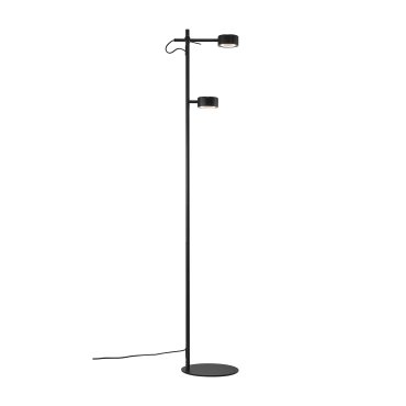 Nordlux Clyde - Stehleuchte - 138 cm - 3 Stufen Dimmer - 2 x 5,5W LED inkl. - schwarz