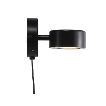 Nordlux Clyde - Wandleuchte mit Schalter - 10 x 10 cm - 3 Stufen Dimmer - 5,5W LED inkl. - schwarz