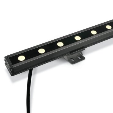 ONE Light LED Wandfluter - Strahler - 50 x 6 x 3,1 cm - 12 x 1W dimmbare LED inkl. - IP66 - grau - warmweiße Lichtfarbe
