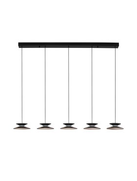 Nova Luce Morfi - Hängelampe - 132 x 161 x 20 cm - 25W dimmbar LED inkl. - sand schwarz und Gold