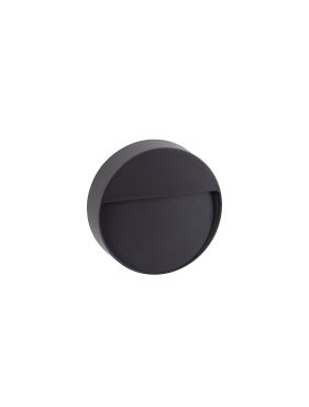 Nova Luce Brigi - Außenwandleuchte - Ø 11 x 3,1 cm - 1W LED inkl. - IP65 - dunkelgrau