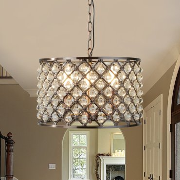 Searchlight Marquise - Pendelleuchte - Ø 38 x 100 cm - Kupfer antik