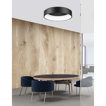 Nova Luce Rando - Deckenleuchte - Ø 60 x 13 cm - 42W LED inkl. - schwarz
