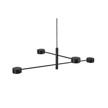 Nordlux Clyde - Pendelleuchte - 89,6 x 8,5 x 222,3 cm - 3 Stufen Dimmer - 4 x 5W LED inkl. - schwarz
