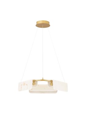 Nova Luce Aider - Hängelampe - Ø 63 x 130 cm - 34W dimmbar  LED inkl. - messing gold
