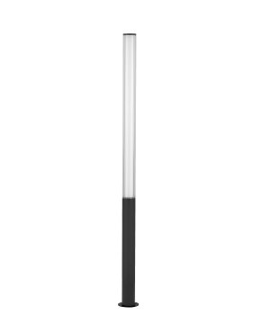 Nova Luce Iman - Gartenpfosten - Ø 16 x 205 cm - 43W LED inkl. - IP65 - Sand schwarz