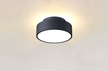 Artdelight Chicago - Deckenleuchte - Ø 15 x 6,8 cm - 9,8W dimmbare LED inkl - schwarz