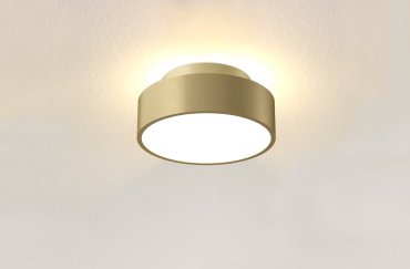 Artdelight Chicago - Deckenleuchte - Ø 15 x 6,8 cm - 9,8W dimmbare LED inkl - warm gold