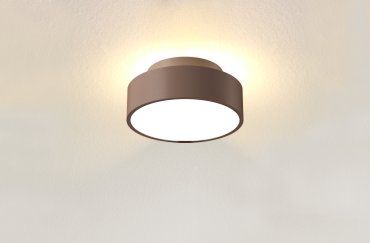 Artdelight Chicago - Deckenleuchte - Ø 15 x 6,8 cm - 9,8W dimmbare LED inkl - gebürstete Bronze