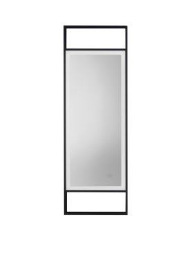 Nova Luce Doul - Spiegel mit Beleuchtung - 40 x 120 x 5 cm - 37W LED inkl. - IP44 - eloxiertes schwarz