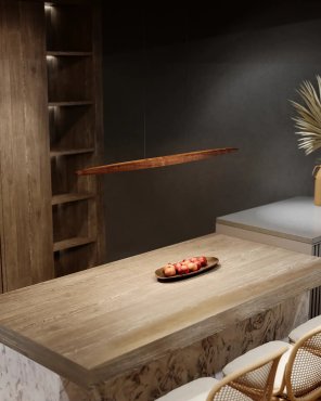 Maxlight Woody - Hängeleuchte - 130 x 170 cm - 25W LED inkl - dunkelbraun