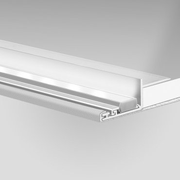 KLUS Nisa - LED-Einbauprofil für 12mm Gipskarton - 3,2 cm Fensterbreite - Aluminium