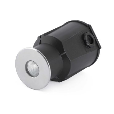Faro Salt Asimetric - runder Bodenstrahler für außen - Ø 90 mm, Ø 90 mm Einbaumaß - inkl. 7W LED - IP67 - Edelstahl mattiert