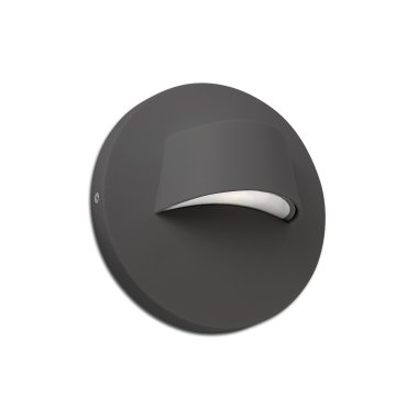 Faro Brow - Wandleuchte - Ø 12 x 7 cm - 3W LED inkl. - IP44 - dunkelgrau