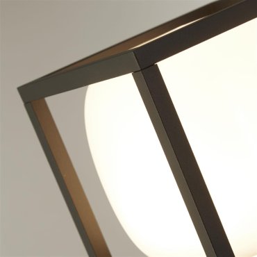 Searchlight Athens - Gartenmast - 15 x 15 x 65 cm - 9 W LED inkl. - IP54 - schwarz und opal