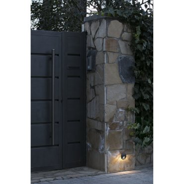 Faro Uve - Wandeinbauleuchte - Ø 9 x 5 cm - 2W LED inkl. - IP44 - dunkelgrau