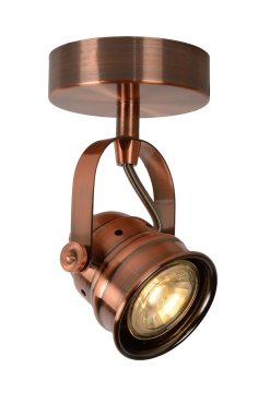 Lucide Cigal 1 - Aufbaustrahler - 9 x 15 x 9 cm - 5W LED inkl. - Kupfer