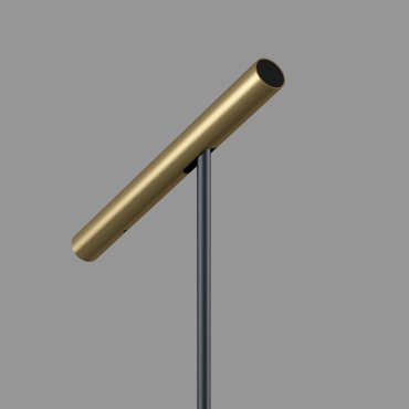 Artdelight Kansas - stehlampe - 20 x 25 x 140 cm - 6W dimmbare LED inkl. - schwarz und warmgold