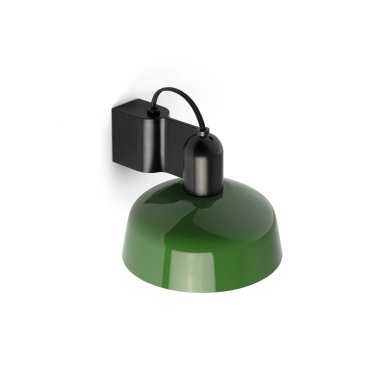 Faro Tatawin - Wandleuchte - Ø 18,4 x 15,5 cm - schwarz satiniert und grün glänzend