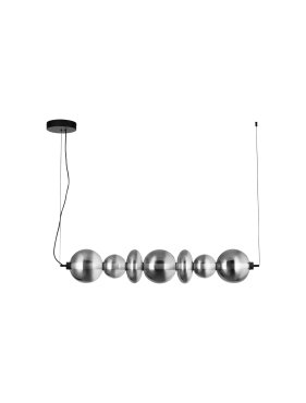 Nova Luce Bally - Hängelampe - 117 x 125 x 19,5 cm - 40W dimmbar LED inkl. - matt schwarz und rauchgrau