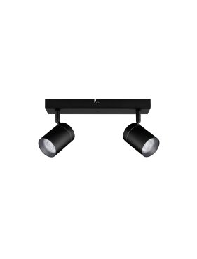 Nova Luce Alma - Aufbaustrahler 2L - 37 x 13 x 12 cm - IP44 - Sand schwarz