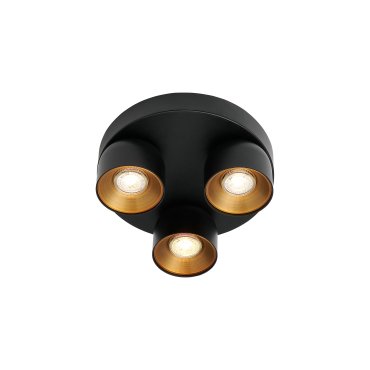 Nordlux Krug - Aufbaustrahler - Ø 27 x 11,6 cm - schwarz und gold