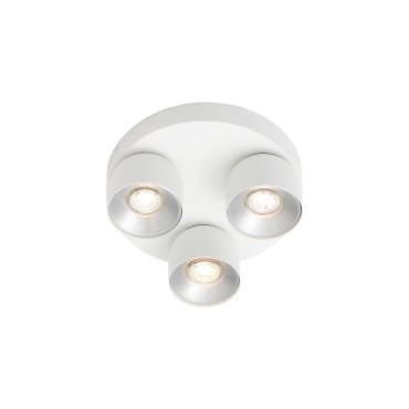 Nordlux Krug - Aufbaustrahler - Ø 27 x 11,6 cm - weiß und silber