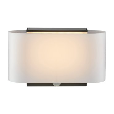 Nordlux Piola - Außenwandleuchte mit Solarsensor - 25,6 x 10,4 x 15,7 cm - 6W LED inkl. - IP65 - weiß und schwarz